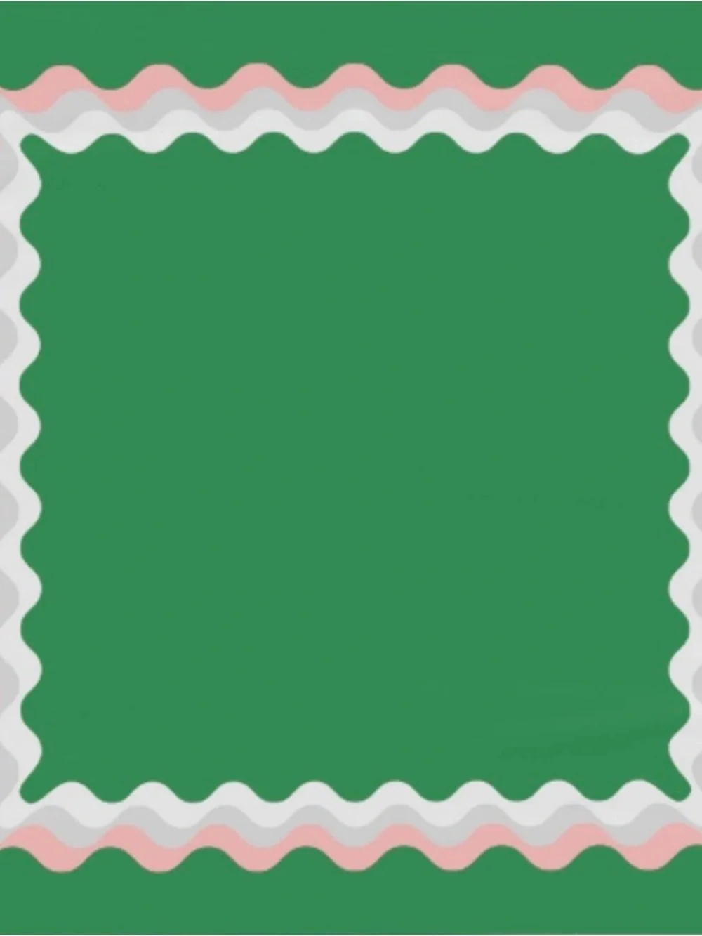 Green Wavy Border Tablecloth - Home Dining